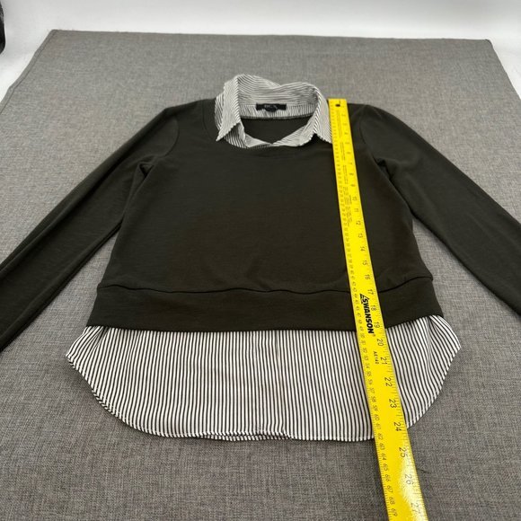 BCX‎ Lightweight Sweater XS Striped Dark Green - Picture 6 of 13
